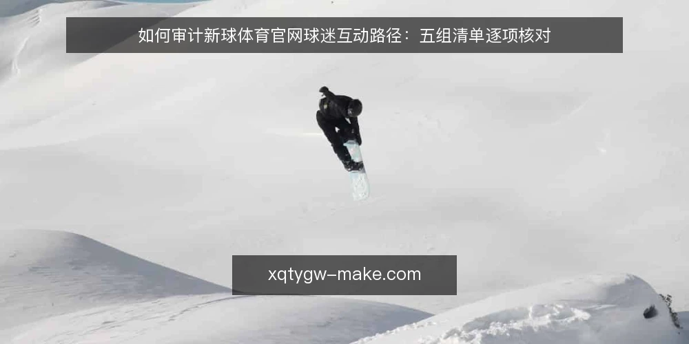 如何审计新球体育官网球迷互动路径：五组清单逐项核对 — 先明确为什么要做这次审计 配图